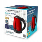 Esperanza czajnik elektryczny victoria 1.8 L czerwony EKK113R 1800 w metal, tworzywo sztuczne
