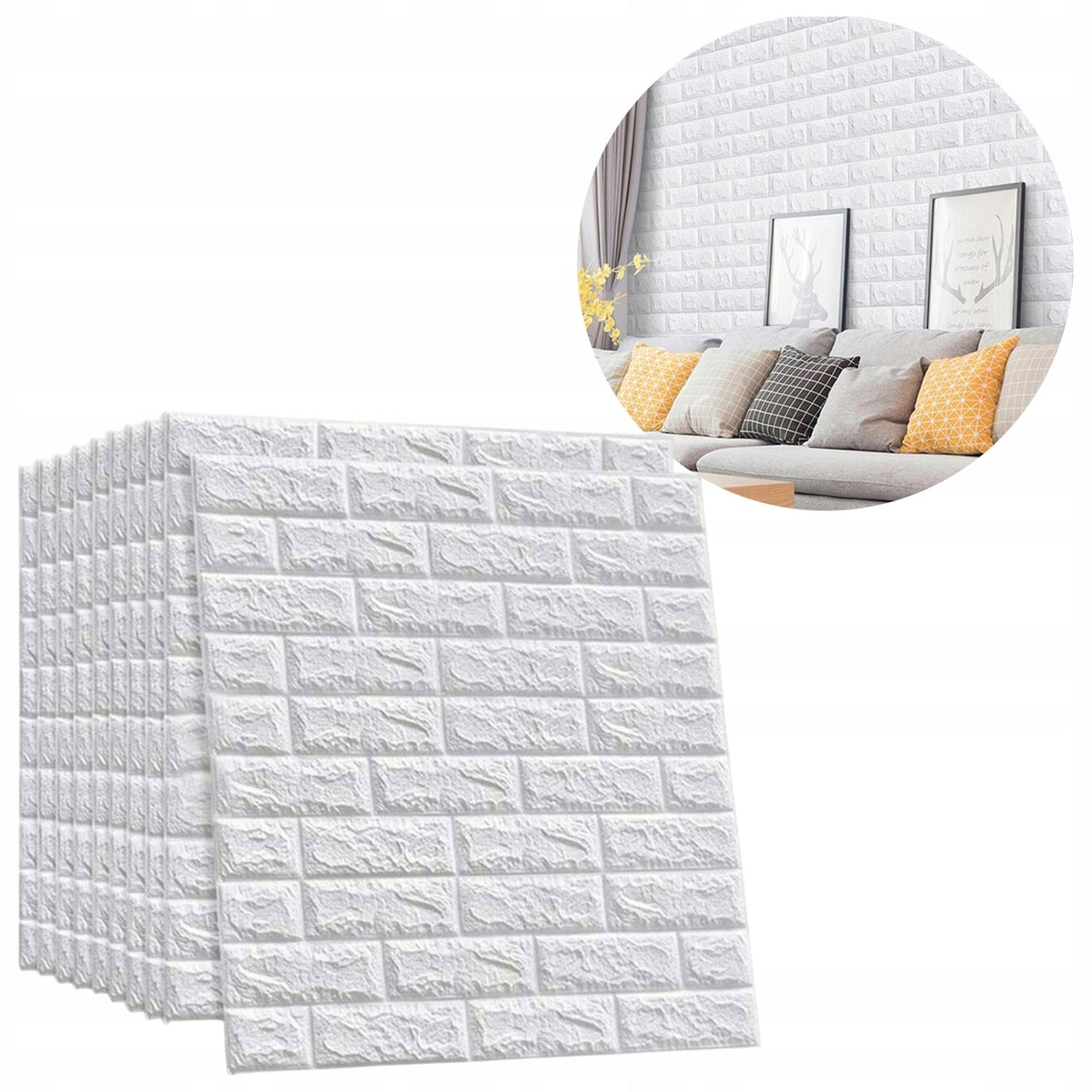 20x panele ścienne samoprzylepne cegła tapeta MUR panel ścienny panele 3D zmywalna do malowania, okleina dekoracyjna do