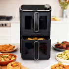 Frytkownica beztłuszczowa 2x5,5L 11l AIR fryer pionowa 2460W czarny