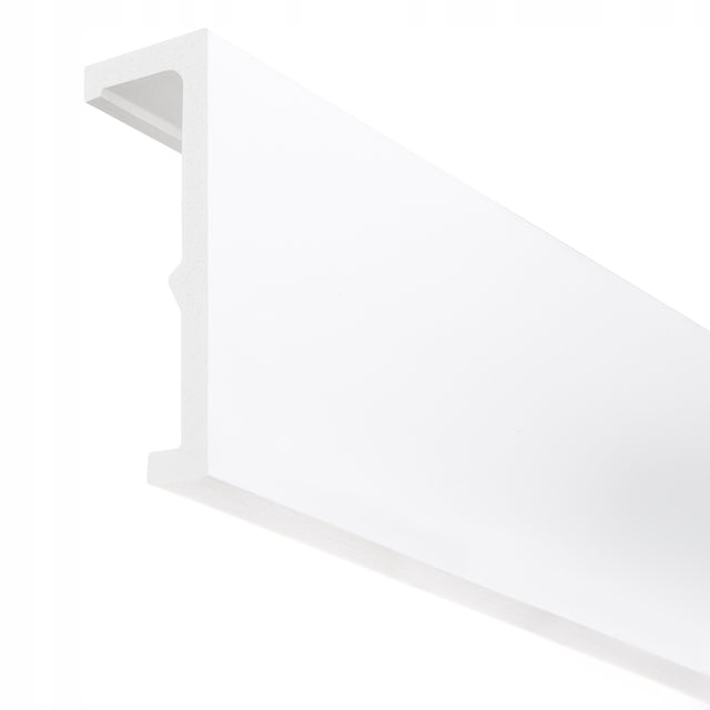 Listwa maskownica LED WYS 10x200CM osłona karnisza przysufitowa mardom DE10 do szyny sufitowej dwutorowej, biała plastikowa