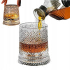 OBROTOWY SZKLANY KIELISZEK DO WHISKY 360° 260 ML 1 SZT. szklanka degustacyjna do bourbonu i koniaku, bezbarwne szkło