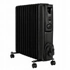 GRZEJNIK ELEKTRYCZNY OLEJOWY 13 ŻEBEREK 2500WATT TERMOSTAT BEZGŁOŚNY OLEJAK 535 mm 550 mm grzewcza czarny