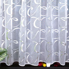 Biała firana gotowa etamina na taśmie wave 300x150 cm glamour żabki tunel dekoracja okienna, abstrakcyjny wzór