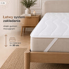Nakładka na materac 160x200 ochraniacz pikowany gruby topper mata na łóżko antyalergiczny antybakteryjny