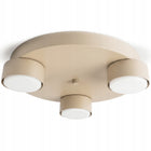 Plafon lampa pod sufit na okrągłej podstawie 3x GX53 beżowa kaszmir ecru oprawa metalowa 3-punktowa do salonu korytarza