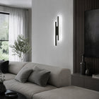 Kinkiet Ścienny Czarny Lampa LED 16W Nowoczesny do Salonu 6500K 1800lm oprawa na ścianę, metalowa, zimna barwa światła