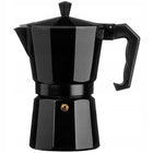 Kawiarka do kawy espresso 300 ML 6 filiżanek aluminiowa czarna zaparzacz moka, kafetierka, dzbanek ciśnieniowy