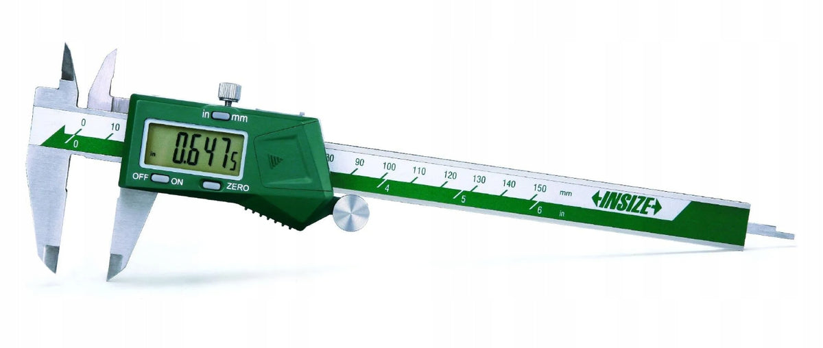 Suwmiarka elektroniczna z rolką i śrubą 0-150mm insize 1108-150 przyrząd pomiarowy, dokładność 0,03 mm, bateria w