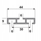 Kowalski szyna sufitowa aluminiowa biała 200 CM pojedyncza podwójna karnisz do firan i zasłon, prowadnica dwutorowa