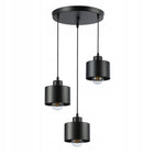 Lampa sufitowa wisząca żyrandol LED 3x E27 Oprawa Czarna oświetlenie do salonu, jadalni i kuchni, 3 źródła światła