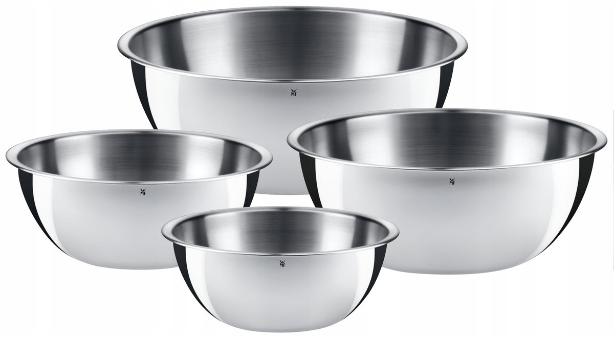 Zestaw misek kuchennych 4 sztuki WMF Gourmet 16cm, 18cm, 22cm i 24cm stal do mieszania i serwowania, nierdzewne, można