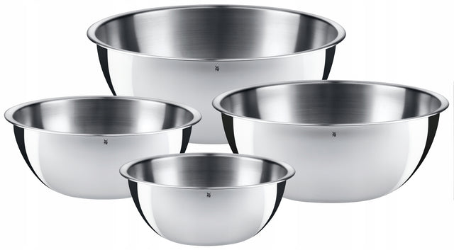 Zestaw misek kuchennych 4 sztuki WMF Gourmet 16cm, 18cm, 22cm i 24cm stal do mieszania i serwowania, nierdzewne, można myć w zmywarce, pojemność 2 l