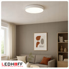 Plafon LED z pilotem Lampa sufitowa ściemnialna biała panel mocna duża oprawa okrągła 30 w, szerokość 50 cm, zmienna