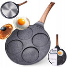 Patelnia granitowa do jajek sadzonych na jajka placki naleśniki pancakes omletnica 26 cm, omlety, indukcja, gaz