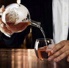 Karafka na Whisky Prezent Zestaw 2 szklanki Szklana Butelka Globus Kostki dekanter do alkoholu, 850 ml, nadaje się do
