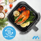 Frytkownica beztłuszczowa frytownica AIR fryer duża 7l mocna 1800W okienko srebrny/szary