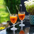 Kieliszki Kryształowe do Wina Drinków Wody karo 310ml Zestaw 6szt Szkło Kpl 310 ml bezbarwny