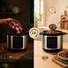 Multicooker Szybkowar Elektryczny 6l 1000W 18 Programów Timer 24h Aigostar 6 l 1000 w srebrny/szary