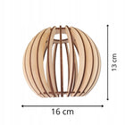 LAMPKA NOCNA LAMPA STOŁOWA DREWNIANA LOFT RETRO E27 DO SYPIALNI DO GNIAZDKA klosz 16 cm, wysokość 20 cm, maksymalna moc