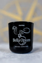 Bella Opium Świeca Zapachowa Sojowa świeczka orientalny perfumy do domu drewniany knot, 50 h palenia, aromat choinki