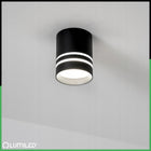 Oprawa Halogenowa Sufitowa Spot Tuba LED GU10 Spot Lampa Natynkowa Okrągła czarny reflektor punktowy 12 W, 8 × 10 cm