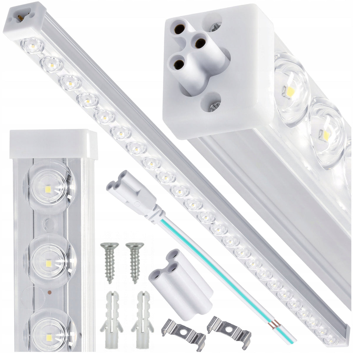 Lampa LED Panel Oprawa Do Garażu Warsztatu 60cm 18W 1800lm 4000K Szeregowa plafon prostokątny do piwnicy, magazynu i