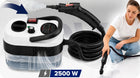 Myjka parowa ciśnieniowa MOP parownica czyścik parowy do okien tapicerki 3B fugi, płytki, 1,2 l, 2500 w, szybkie