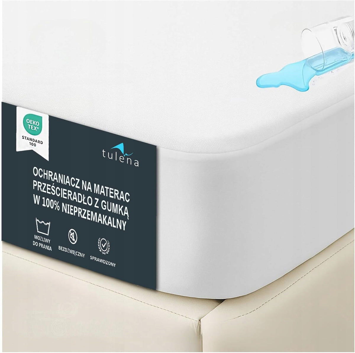 Ochraniacz na materac 120x200 cm Wodoodporny Podkład jak prześcieradło do łóżka, pranie w pralce, właściwości