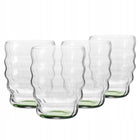 Szklanki do matchy KROSNO Matcha Moments zestaw komplet 4szt zielone 440 ml do kawy i herbaty, naczynia szklane