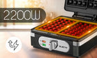 Gofrownica 2200W z regulacją temperatury 2 duże chrupiące gofry XXL electo nominalna