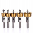OTWORNICE WIDIOWE DO METALU STALI 5szt 16-30mm wiertła koronowe, wycinaki otworów, aluminium