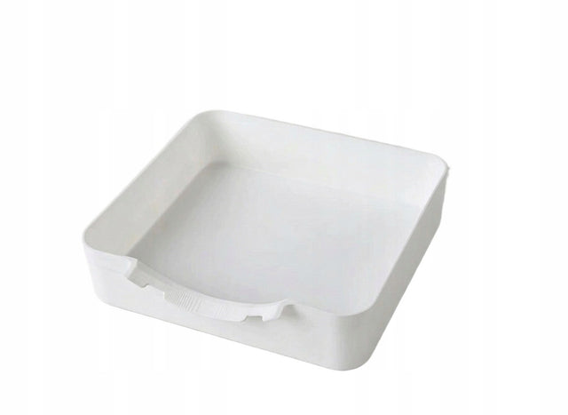 Tacka pod Filtr Pralki do Spuszczania Wody Czyszczenia Zestaw Miska kwadratowa 1 l z dzióbkiem i uchwytami, 16,5 × 4,5 cm