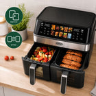 Frytkownica beztłuszczowa DeKRAFT DE6004-MAX Air Fryer 10l 2 komory 2000W czarny