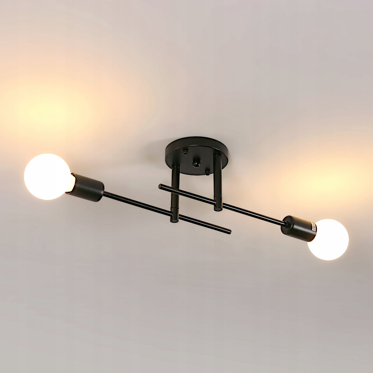Lampa Sufitowa Wisząca Zyrandol E27 Czarny Loft Nowoczesny Comely oprawa oświetleniowa metalowa 2-punktowa do salonu