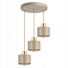 Lampa sufitowa wisząca żyrandol LED 3x E27 Beżowa złota żyrandol loft gold metalowa oprawa oświetleniowa do salonu i