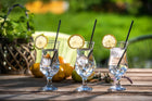 LAV FIESTA Zestaw Kieliszki komplet 6 szt Koktajl Pokale do piwa 390 ml szklane naczynia do drinków, można myć w