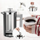 Zaparzacz do kawy French Press ze stali nierdzewnej 304 w biurze domowym 350 ML Praska tłokowa do herbaty, srebrna