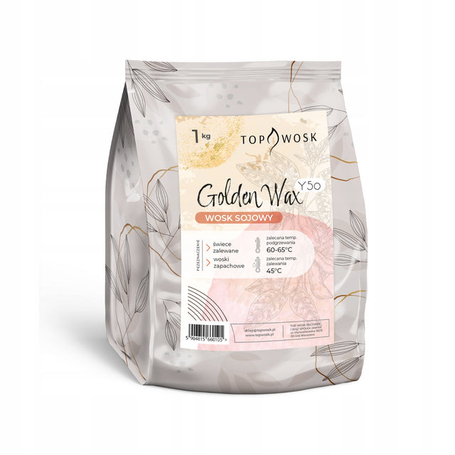 Wosk sojowy EKO do świec naturalny 1 kg TopWosk masa woskowa, zalewanie pojemników, rękodzieło DIY