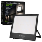 Halogen LED naświetlacz 200W lampa biały neutralny 4500K zewnętrzny IP65 z czujnikiem ruchu 16000 lm uchwyt montażowy