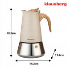 Kawiarka Klausberg KB-7995 6 cups Zaparzacz moka stal indukcja Gaz espresso makinetka kafetiera do parzenia kawy 300 ml