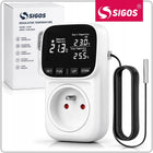 TERMOSTAT ELEKTRONICZNY REGULATOR TEMPERATURY GNIAZDO SIECI 230V max. 3680W termometr