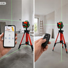 Laser krzyżowy Poziomica Laserowa 4D 360° werkberg 16 linii Statyw Walizka zielona wiązka, zasięg 25 m, dokładność 0,2