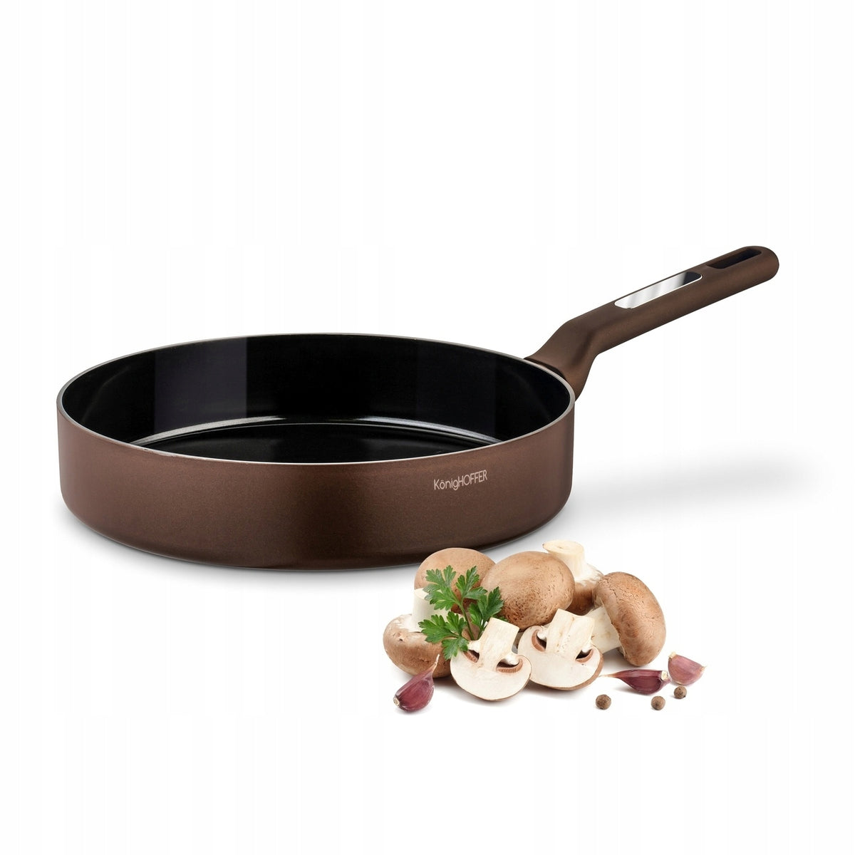 PATELNIA Ceramiczna INDUKCJA DUŻA Nieprzywierająca Konighoffer Reno 28cm do smażenia, kuchenka gazowa i elektryczna