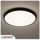 Plafon LED lampa sufitowa duża 50cm okrągła czarna Panel mocny do pokoju oprawa oświetleniowa, zintegrowane źródło