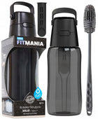 Butelka filtrująca Dafi Solid Tritanowa 0.5 l Czarna ze szczoteczką niebieski