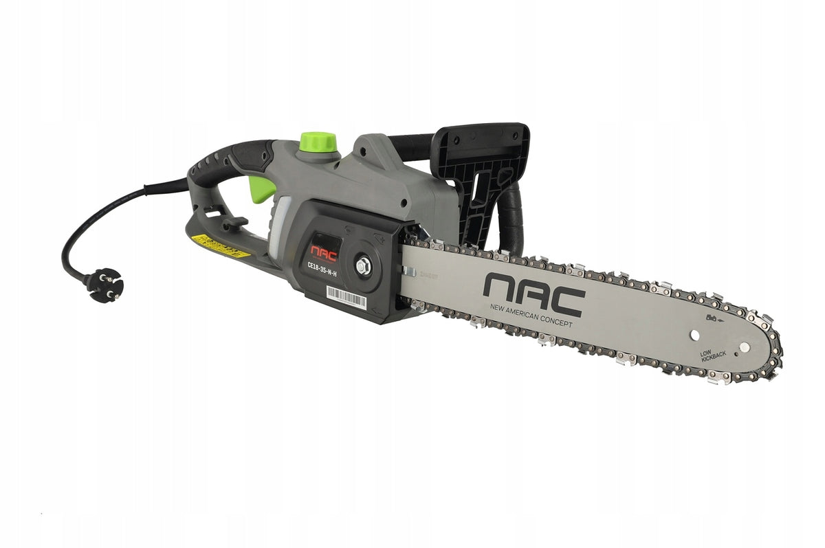 Piła elektryczna Łańcuchowa pilarka do drewna NAC 1800 w 35cm Wydajna 13m/s
