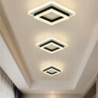 Lampa Sufitowa Plafon LED Kwadratowy Czarny Nowoczesny 24W 3000K 2350lm do pokoju, ciepła barwa światła, zintegrowane