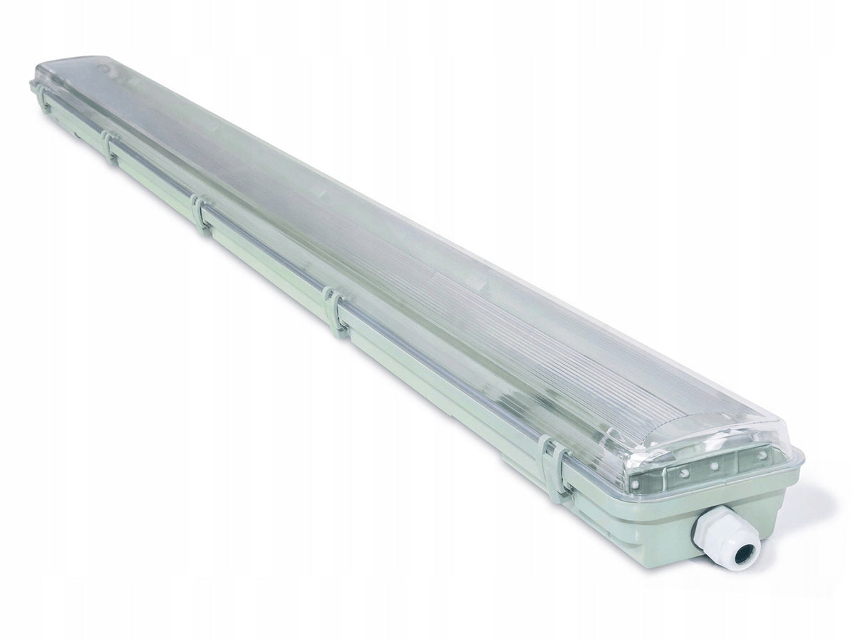 Oprawa hermetyczna do świetlówek LED T8 2x120cm lampa kanałowa warsztatowa do garażu, piwnicy i magazynu, trzonek G13