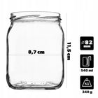 24x słoik szklany 540ml 500 ml słoiki na ogórki przetwory dżem kompot FI 82 na miód i pasztet, do wekowania