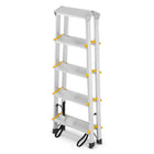 Drabina aluminiowa domowa dwustronna składana higher 2x5 stopni taboret podest roboczy do malowania i remontu, udźwig